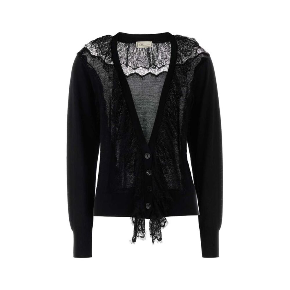 Blumarine Women Black Wool Cardigan